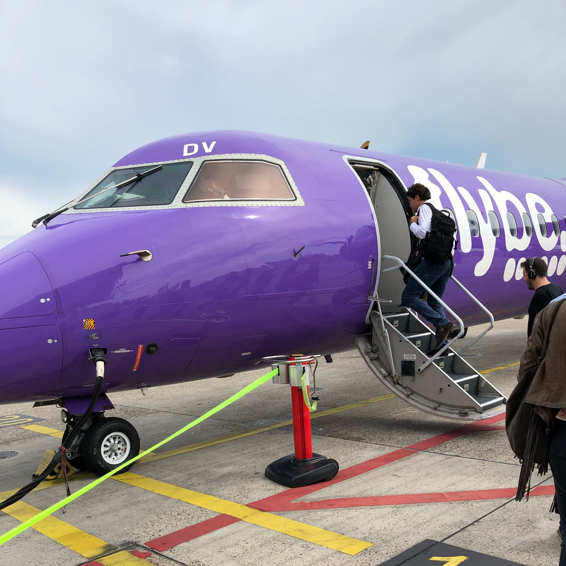 Picture of boarding flybe plane