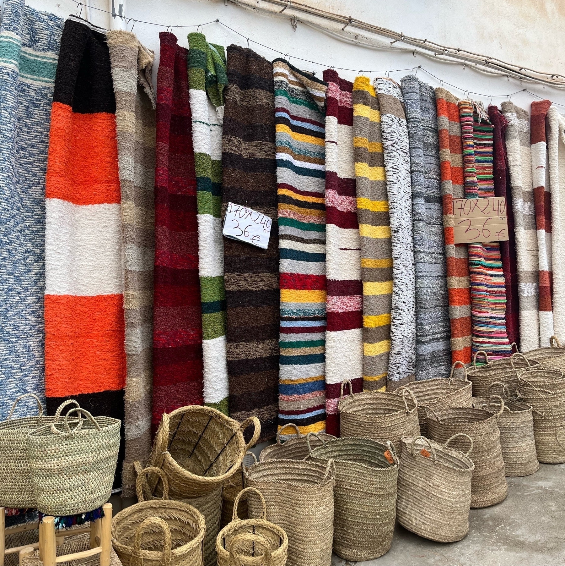 Local shop selling handmade rugs